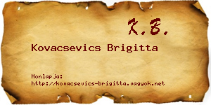 Kovacsevics Brigitta névjegykártya